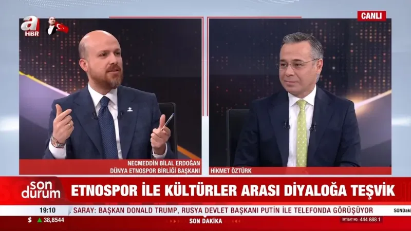 Bilal Erdoğan'dan A Haber'de önemli açıklamalar: Etnospor dünya barışına da katkı sağlayacak bir şey...