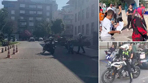 Çanakkale'de sınava geç kalan öğrencileri polisler yetiştirdi