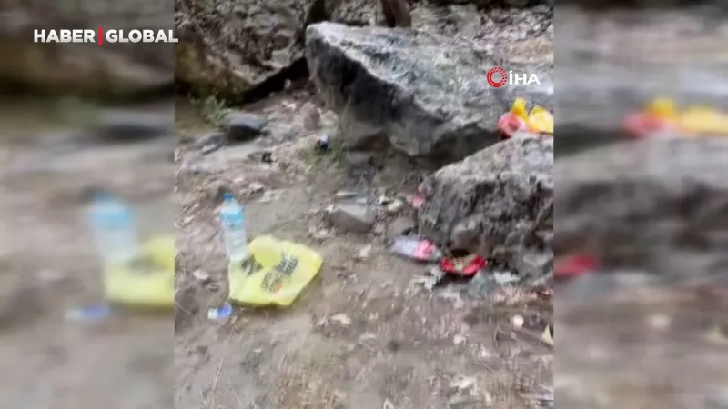 Herkesin gelip görmek istediği şelaleyi, çöplüğe çevirdiler